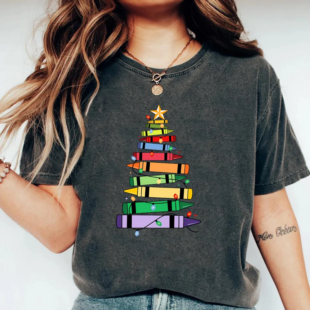 Christmas Teacher Shirt School Christmas Teacher Life T-shirt Lit It Up Xmas Tee Merry Santa Shirt Holiday Party Tops Xmas Gift