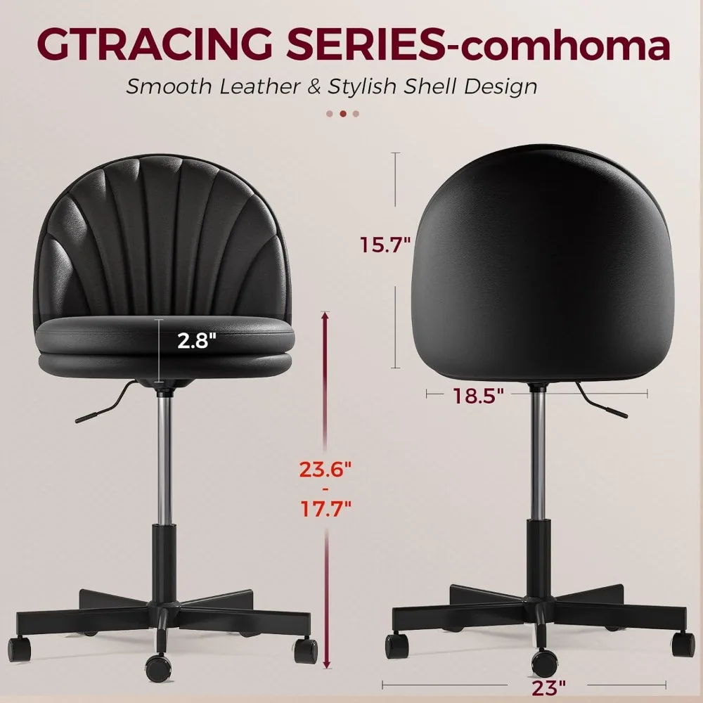 كرسي مكتب طويل مريح مع عجلات للاستخدام المتعدد: مثالي لإعدادات المكتب والبار
