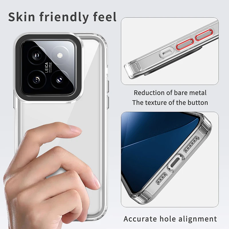 For Xiaomi 14 Transparent Phone Case For Xiaomi 14 For Mi 14 Shockproof Back Cover Clear Shell