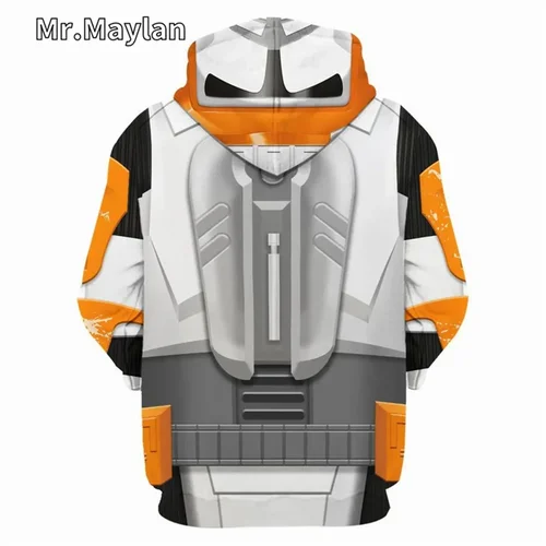 Imagen 2 del producto Uniforme de comandante Cody, disfraz de Cosplay con estampado 3D, Sudadera con capucha Unisex, ropa deportiva para hombre, jersey de calle, ropa deportiva informal