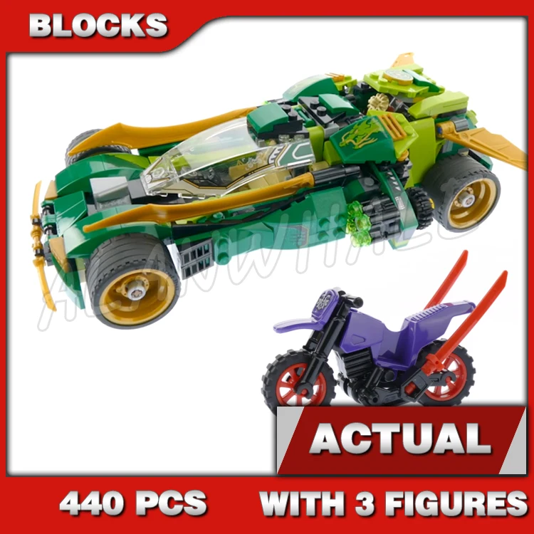 

440pcs Shinobi Night Crawler Stone Booster Bike Rapid Shooter Function 10803 Building Blocks Toys Compatible with Model