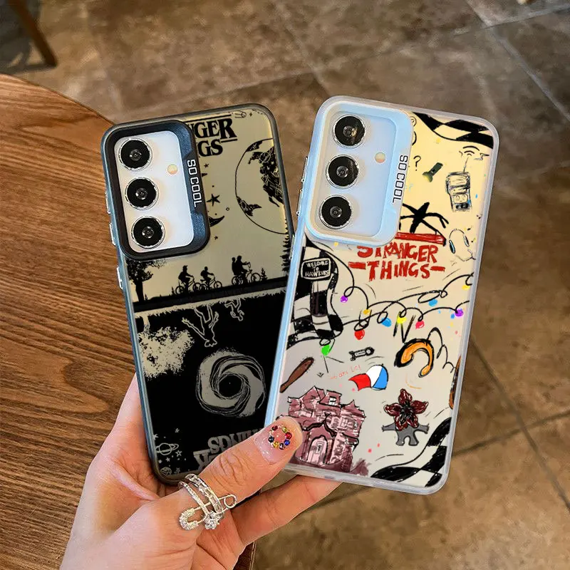 Funda de teléfono para Samsung A06 A12 A13 A14 A15 A16 A23 A24 A25 A26 A33 A34 A35 A36 A52 A54 A55 A56 S-Stranger T-Things