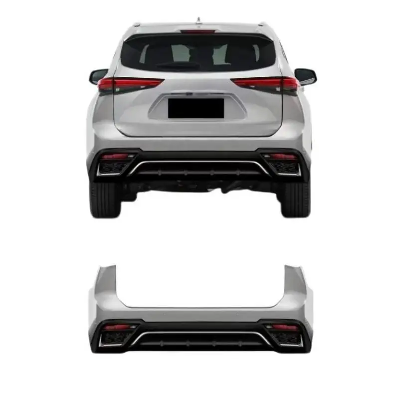 Top quality PP material bumpers and ABS parts for toyotas highlander 2021 2022 upgrade Lexus LX600 look model