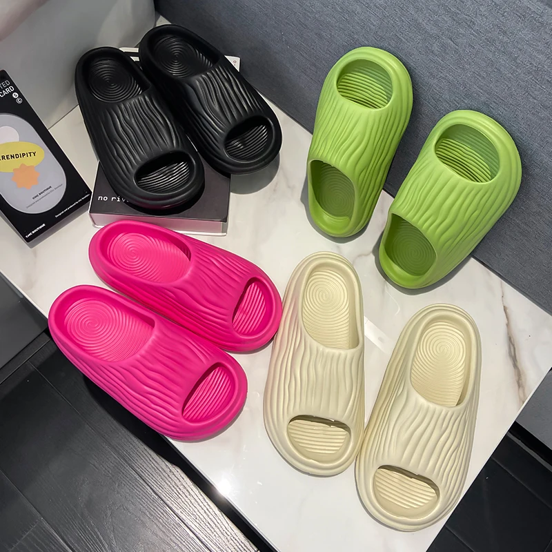 New Fashion Concise Summer Couple Non-slip Soft Slides Lithe Comfort Sandals Men Women Slippers Ladies\' Home Shoes Flip Flops