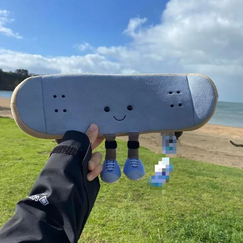 

Милый кофейный мешок-компаньон, 22 см, забавный скейтбординг, 30 см, плюшевая игрушка, успокаивающая кукла, украшение для дома, детский подарок на день рождения