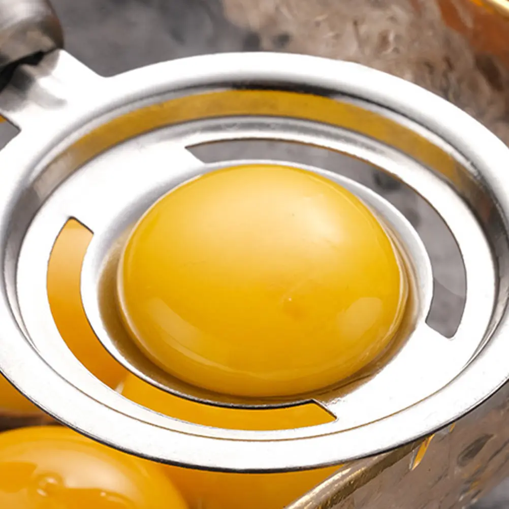

2pcs Egg White Separator Tools for Yolk Protein Splitter Double Groove PP Handle Kitchen Bar Easy Use Storage Saving Egg