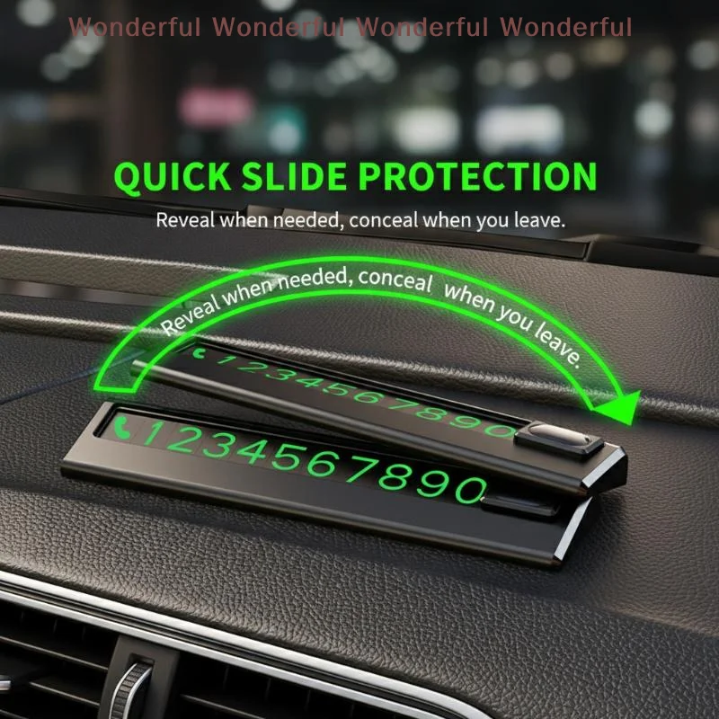 

Beautiful And Simple Temporary Parking Number Plate,with 5 Sets Of Numbers, Economical And Practica 1PC