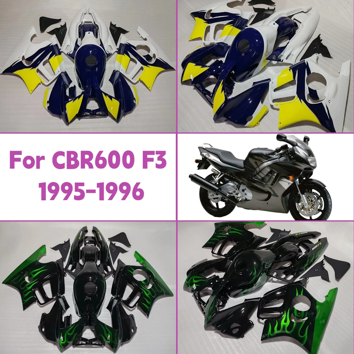 

Motorcycle Fairings for 1995 1996 Honda CBR600 F3 Injection ABS Fairing Kit Accessories 95 96 CBR 600 F3