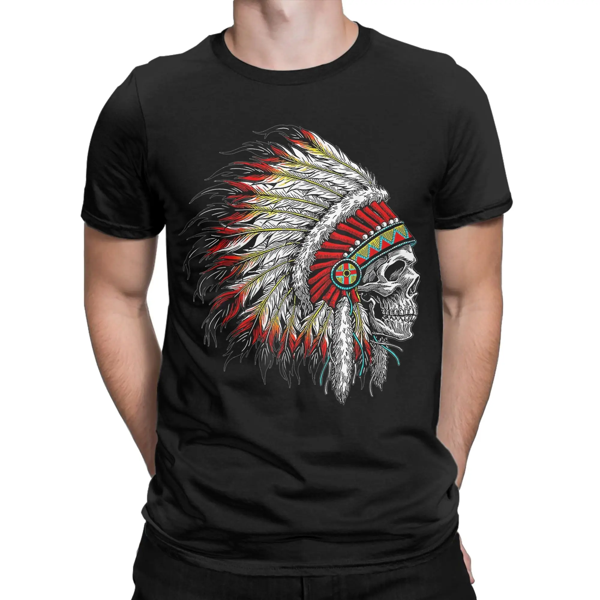 Chiefin Weed Pattern Tobacco Chief & Leaf T Shirts Men's  Pure Cotton Vintage T-Shirt Round Collar  Tees Short Sleeve Tops New