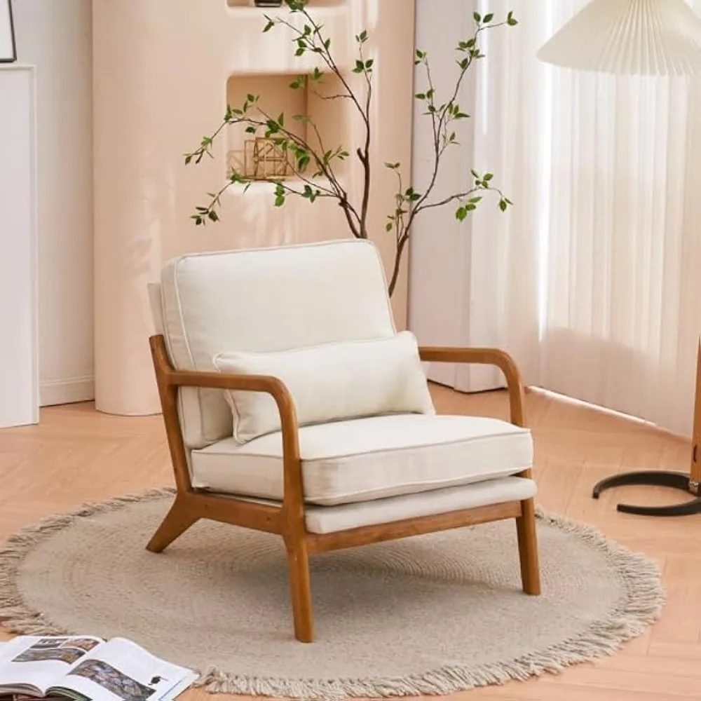 

Coffee chair with oak armrests, indoor coffee chair, modern swing trim chair sliding coffee chair for living room, bedroom