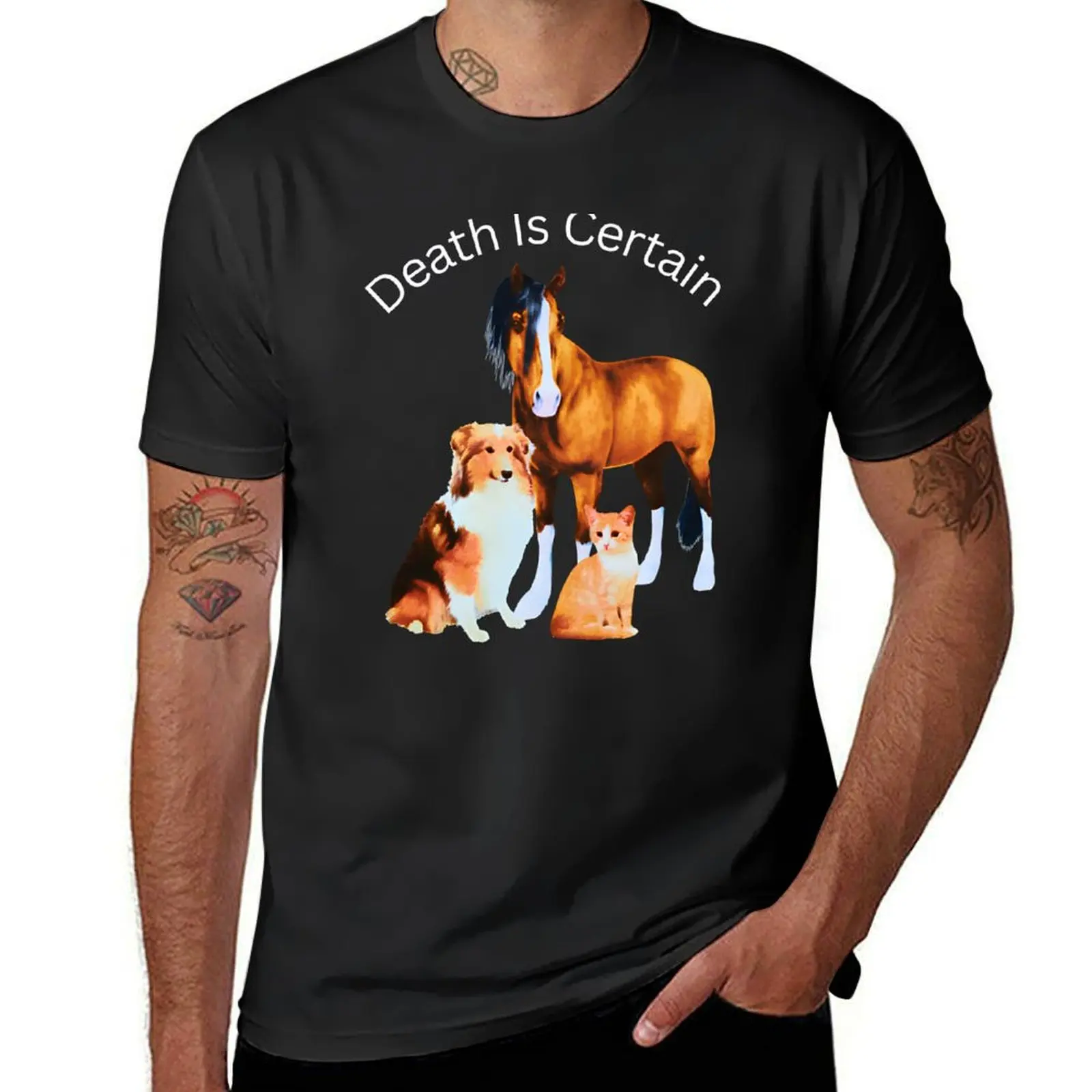 Death Is Certain T-Shirt funnys customizeds t shirts men