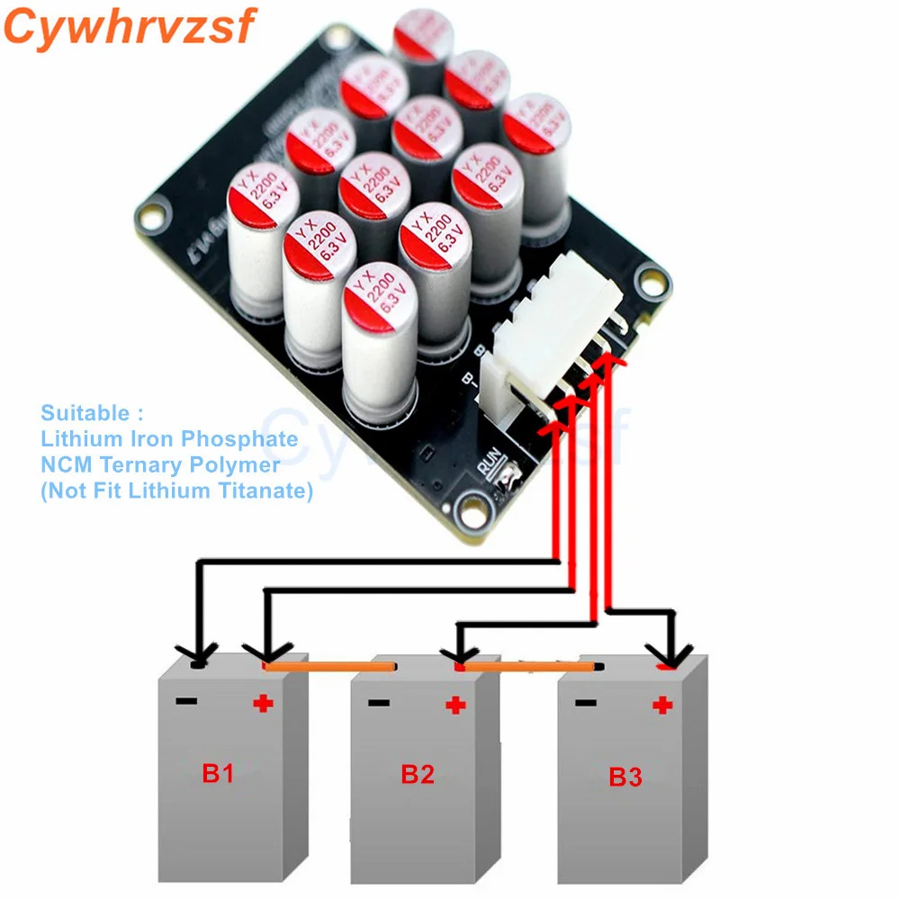 4S 5A Whole Group Balancer Active BMS Board Lithium Lipo Lifepo4 Battery Equalizer Energy Transfer Capacitor