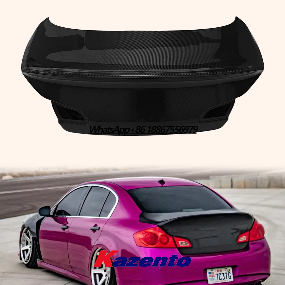 

For Infiniti G37 4 Door Sedan Carbon Fiber Dcuktail Style Rear Trunk Boot Lid (no hole)