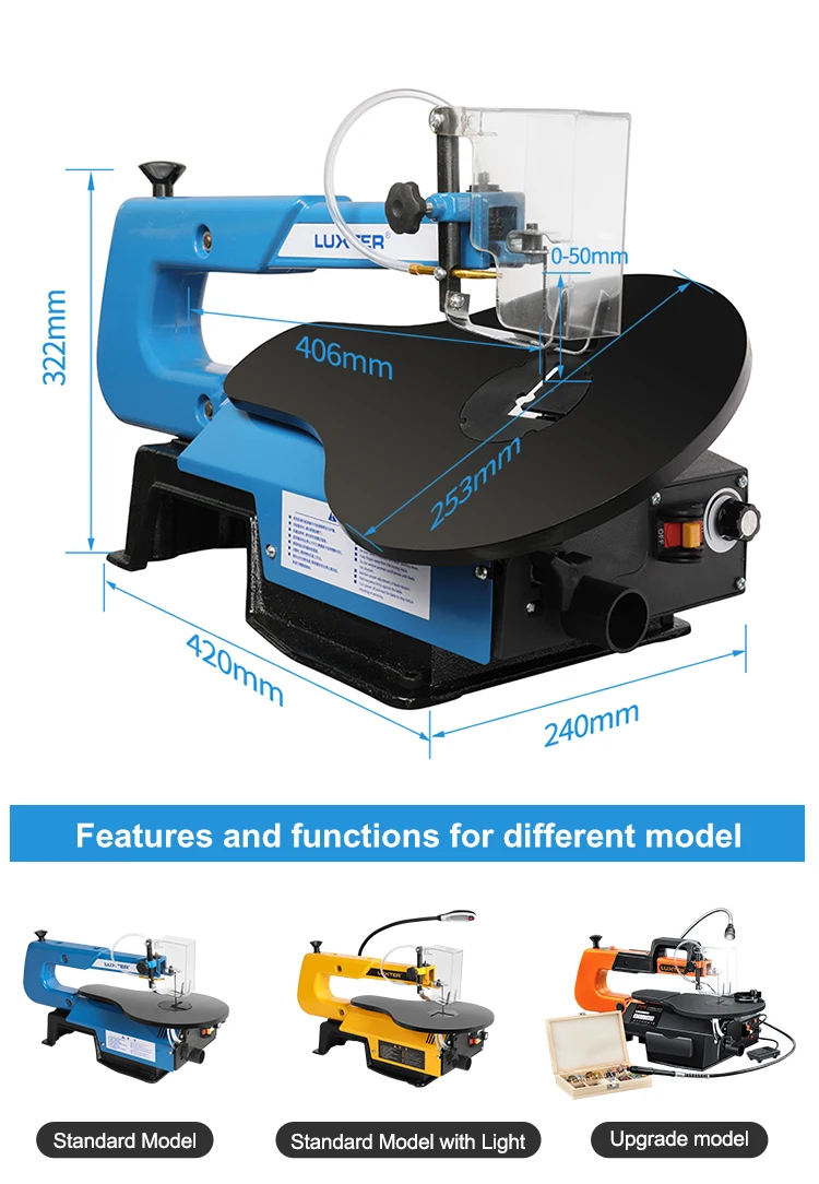 Pro 16 Inch Variable Speed Scroll Saw Machine Economic Variable Speed for Woodworking