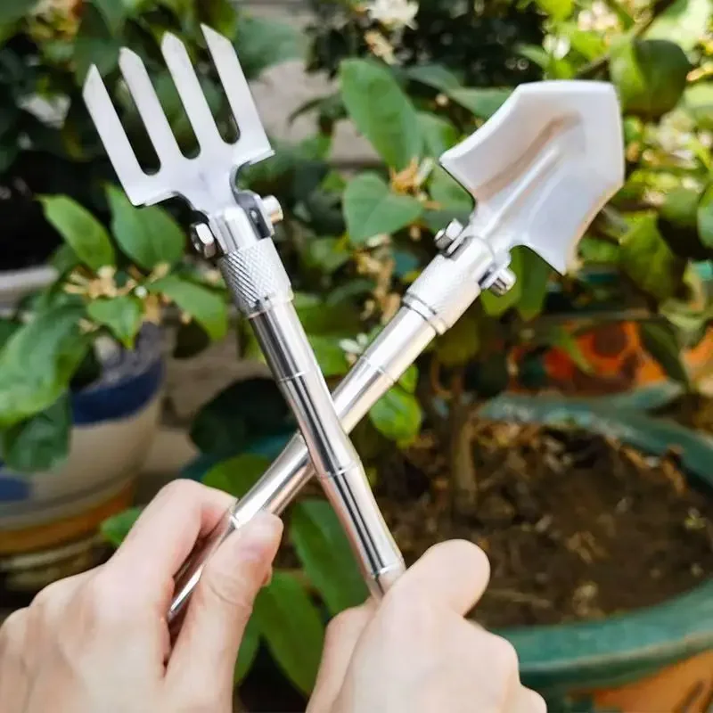 Multi Functional Shovel aluminum alloy Mini Shovel Potted Soil Loosening Shovel Garden Mini Outdoor Car Folding Portable