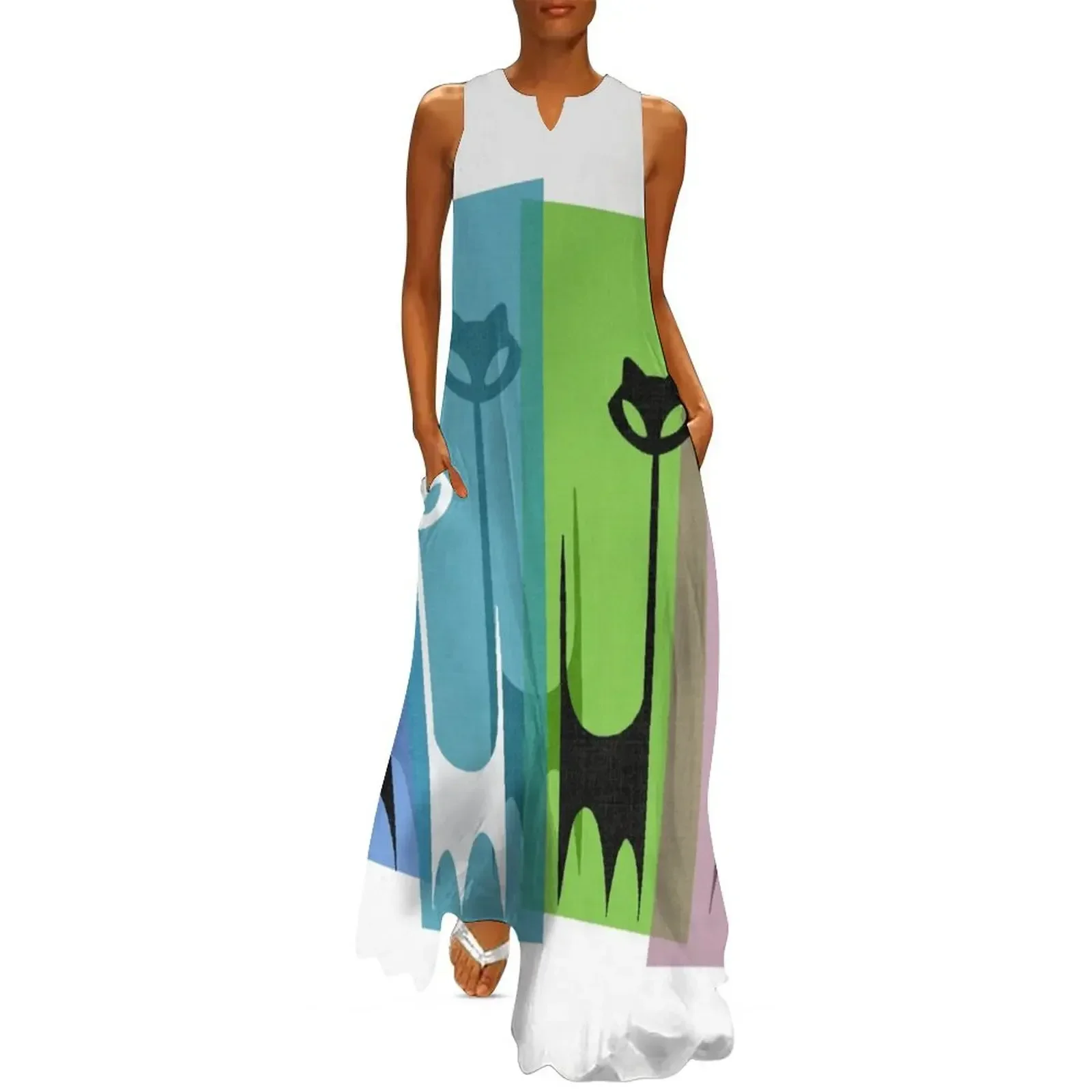 

Kitty Cats Tuned In And Receiving Long Dress Women's evening dress Aesthetic clothing women's evening dress 2025