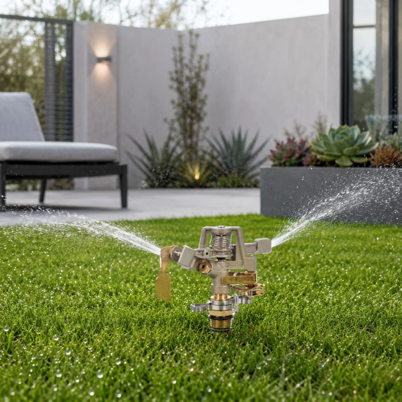 Rocker-Arm Sprinkler Head Zinc Alloy Threaded Sprinkler Head Outdoor Watering Heavy Duty Wide Spray Range for Agriculture, Lawn