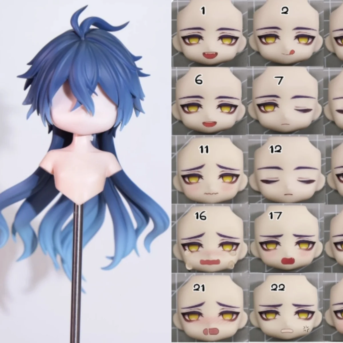 

Flins Ob11 ob22 Asi3.0 Face Hair 1/12 bjd Handmade Customized Product Anime Game Toy Accessories