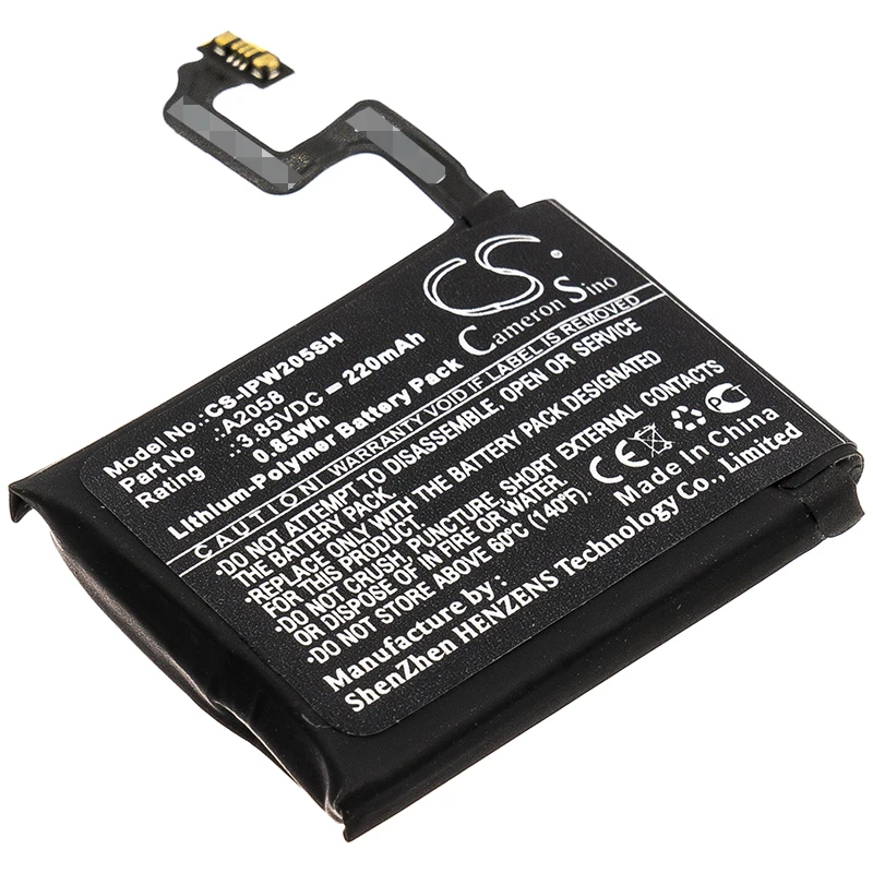 

Cameron Sino 3.85V 220mAh CS-IPW205SH Smartwatch Battery A2058 for Apple iWatch Series 4 40mm,A1975,A1977,A2007 +TOOLS KIT