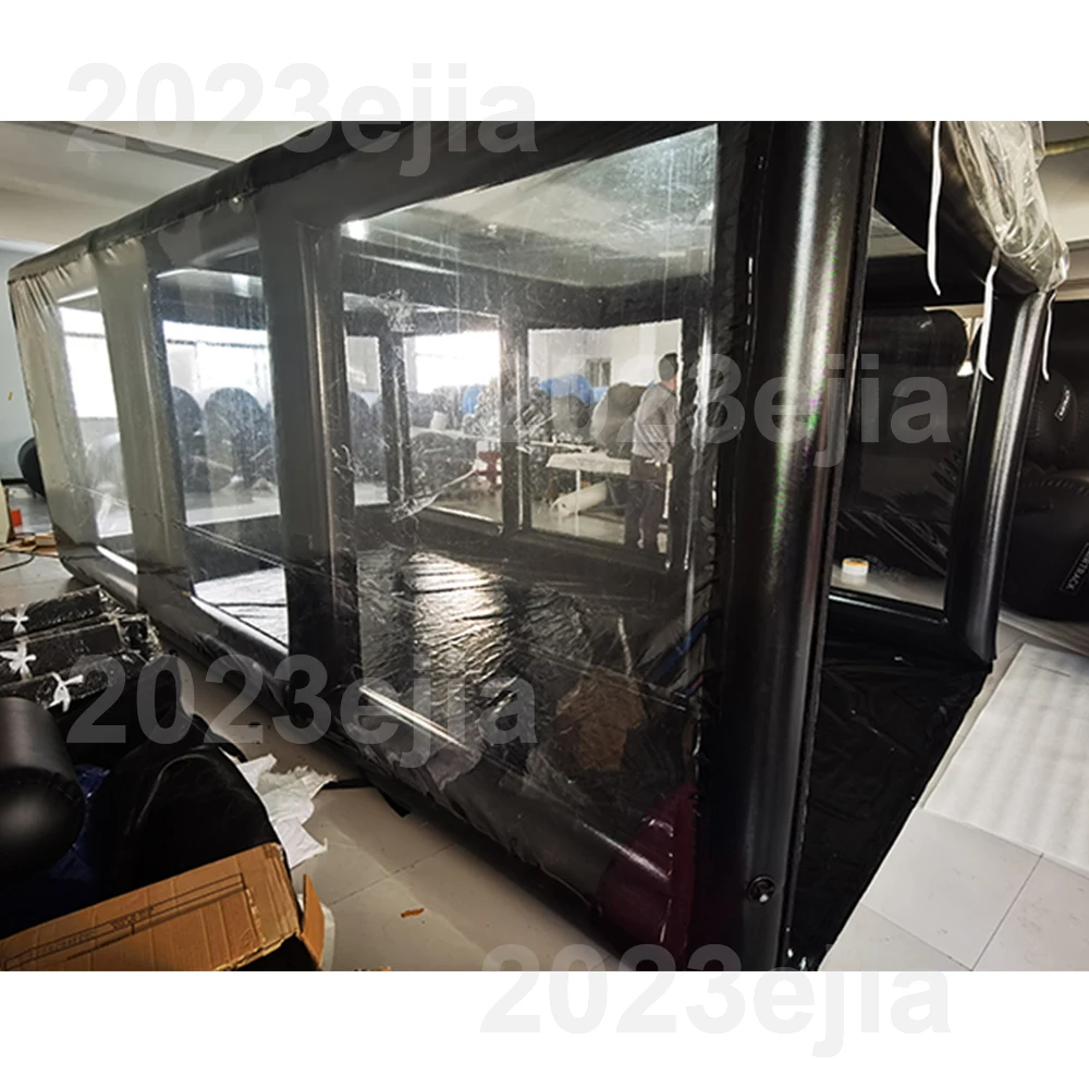 Tenda gonfiabile per garage gonfiabile durevole personalizzata Copertura per auto in PVC per esterni Tenda da parcheggio trasparente antipolvere Tenda spray gonfiabile per autolavaggio