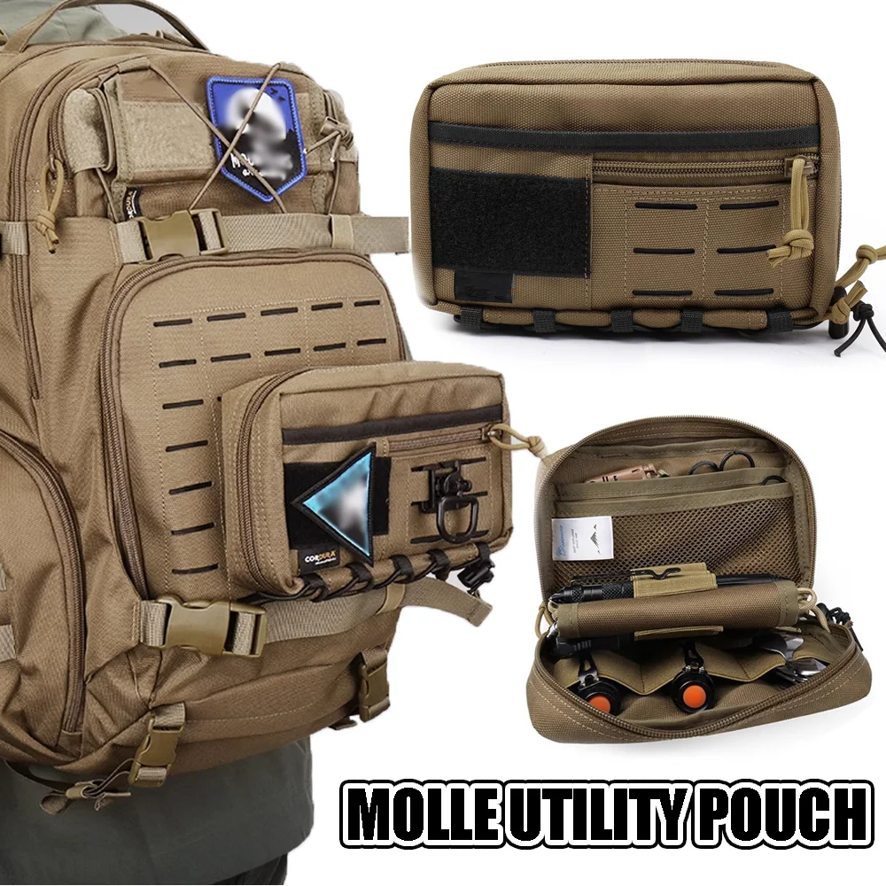 

Tactical Molle Utility Pouch Mini EDC Tool Pouch Bag for Chest Rig Airsoft Vest Battle Belt Accessory Bag Addition for Pack