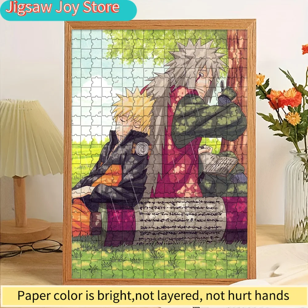 

Naruto Uzumaki and Jiraiya Rainy Day Paper Puzzle, Anime Master and Apprentice Scene Paper Jigsaw Puzzle, Creative Paper Puzzle