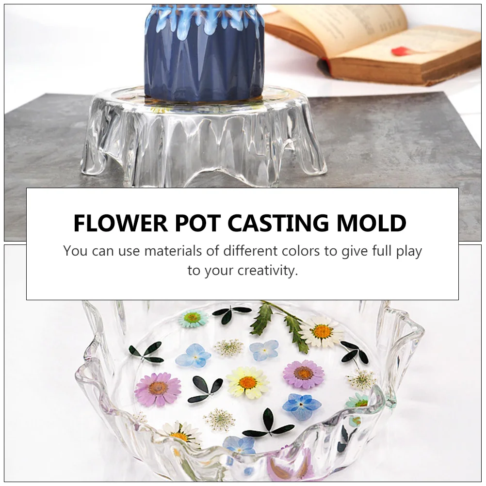 

Silicone Casting Irregular Shape Mold for DIY Resin Flower Pot Tray Irregular Shape Craft Epoxy Molds H made Storage