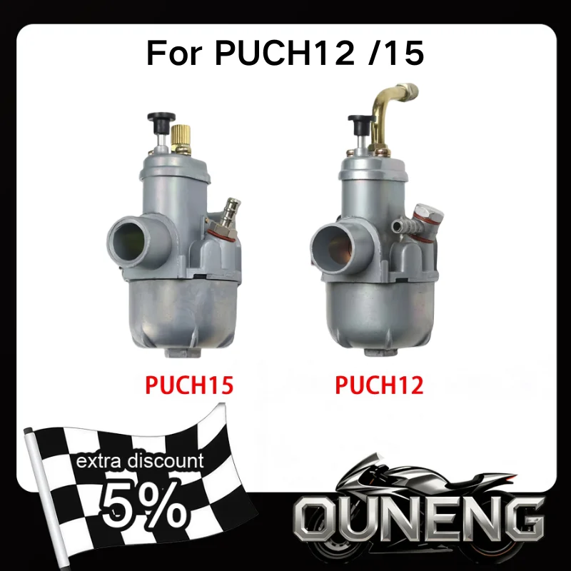 

12mm 15mm Motorcycle Carburetor For Puch Maxi Bing E50 50cc Engine Mini Scooter Moped Carb