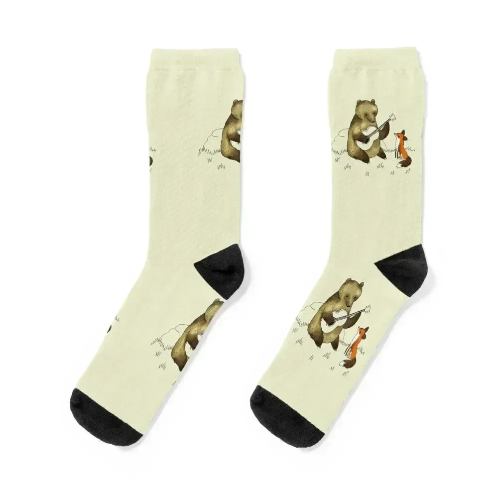 Bear & Fox Socks sports stockings crazy Antiskid soccer FASHION Socks Male Women's heated compression ankle Socks Women's Men's