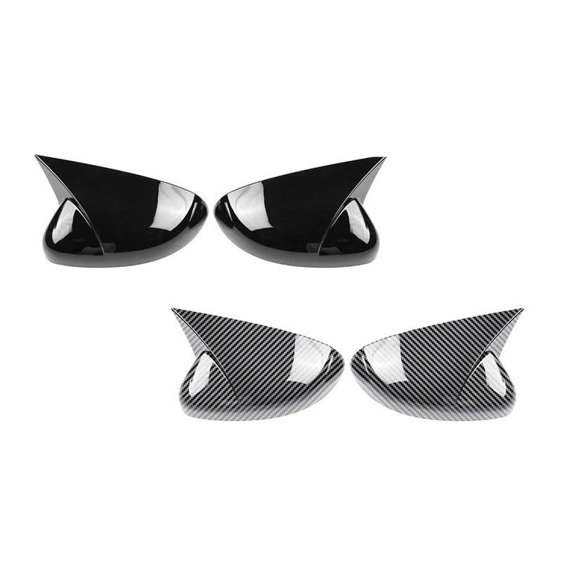 Car Rear View Mirror Cover Side Wing Mirrors Cover Housing Cap For Honda City 2020 Carbon Fiber Pattern RHD Replacement Parts