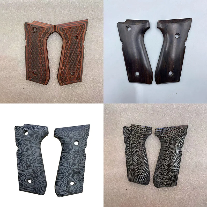 1 Pair 8 Patterns Grip Handle Scales Patches for KUBLAI N10 Beretta M92F Kublai M9A1 Colored Wood G10 Micarta Material