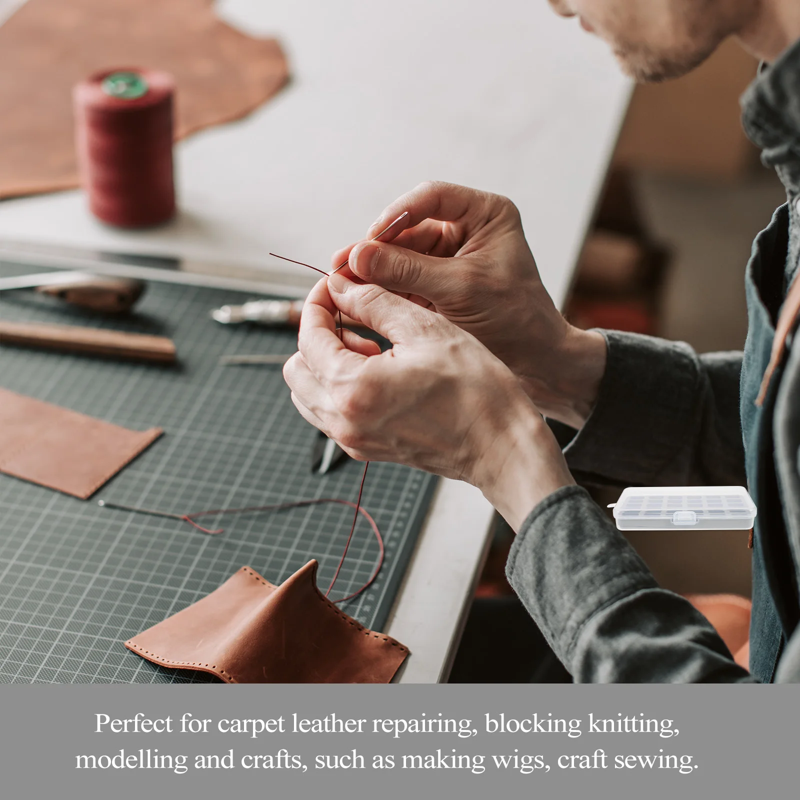 

100Pcs Curved Needles Sewing Tools Large Type for Craft Hair Extensions Repair Carpet Modeling Blocking Knitting