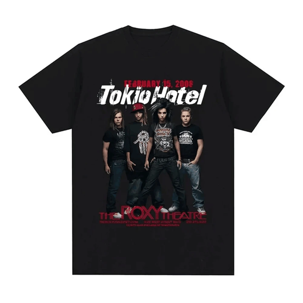 Rock Band Tokio Hotel Music Graphic T-Shirts Men Women Short Sleeve Cotton T Shirt Streetwear Harajuku Unisex Tees Tops 24211