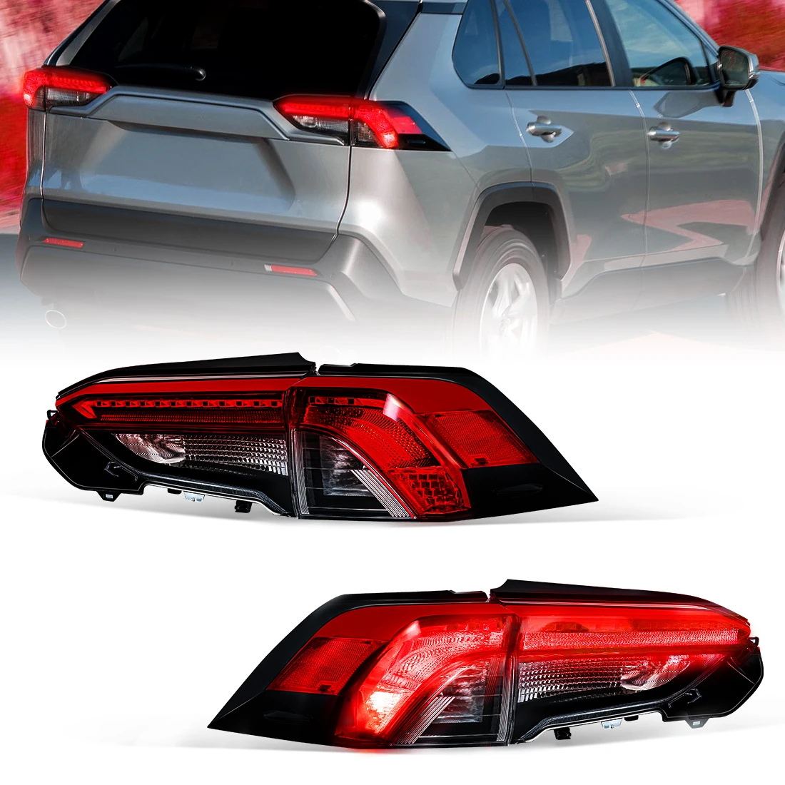 

Задний фонарь в сборе для Toyota RAV4 2019 2020 2021, задний фонарь, стоп-сигнал, сигнальная лампа, правая/левая сторона, аксессуары для задних фонарей