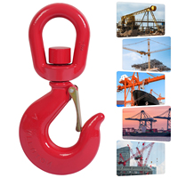 11T Locking Swivel Hook 24250.85lbs Alloy Steel Hook 360° Swivel Hook Safety Latch Design Heavy-duty Lifting Hook
