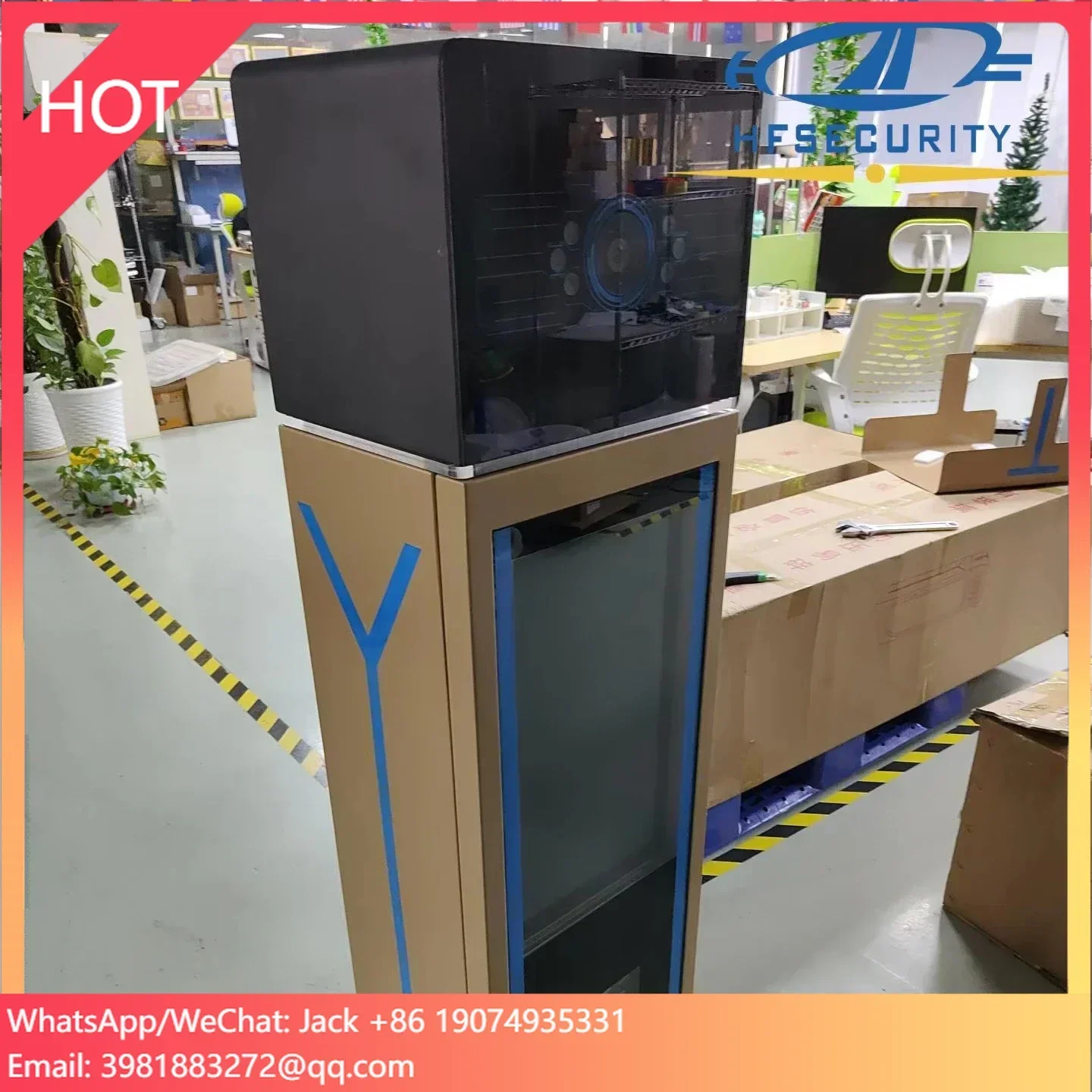 HFSecurity HF509 Boom And Camera LCD Display All-in-one Machine Automatic Boom Barrier Parking Barrier Gate