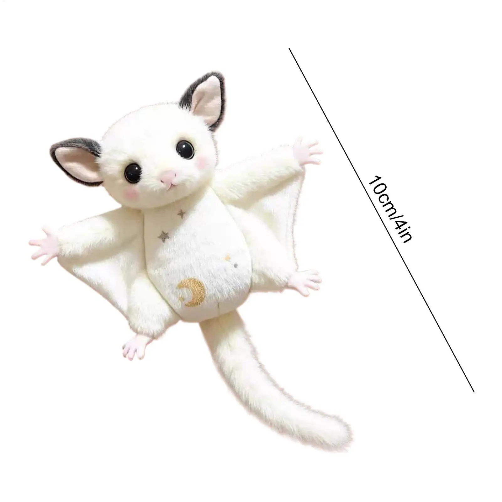 Cute Flying Squirrel Plush Pendant Soft Stuffed Animal Bag Charm Lovely Fluffy Backpack Purse Hanging Ornament Fashion Decor - view 6
