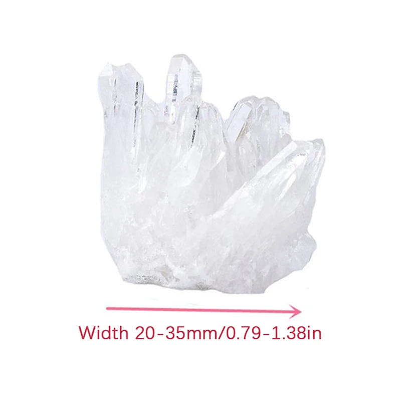Fotografia 7: Cristal De Quartzo Claro Natural Para Decoração De Casa, Cluster Branco, Pedra Preciosa De Cura, Espécime Reiki, Presentes Minerais