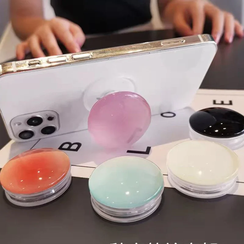 Popular Crystal Finger Stands Socket For Phone Universal Holder Flexible Fold Bracket Expansion Cellphone Stand Lazy Korea Style