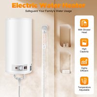 Electric Water Heater 80L 2000W Electric Water Heater with Shower and LED Display Dry Operation&Overheating Protection Home Tool