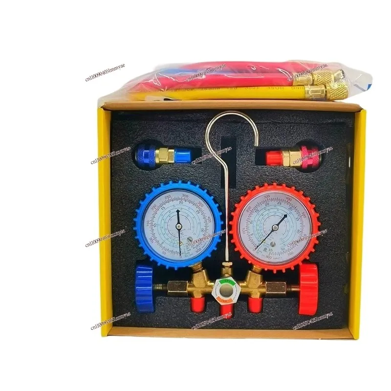Refrigerant Manifold Gauge Set, Charging Meter for R12 R22 R134 R134a R502, Refrigeration Maintenance Filling Tool