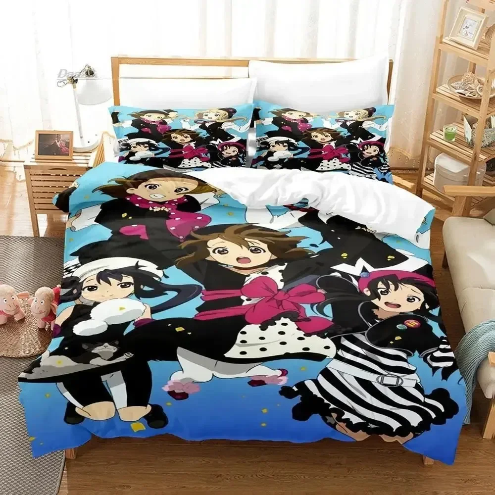 

Kawaii K-ON! Bedding Set Single Twin Full Queen King Size Bed Set Adult Kid Bedroom Duvetcover Sets 3D Print Anime bed sheet set