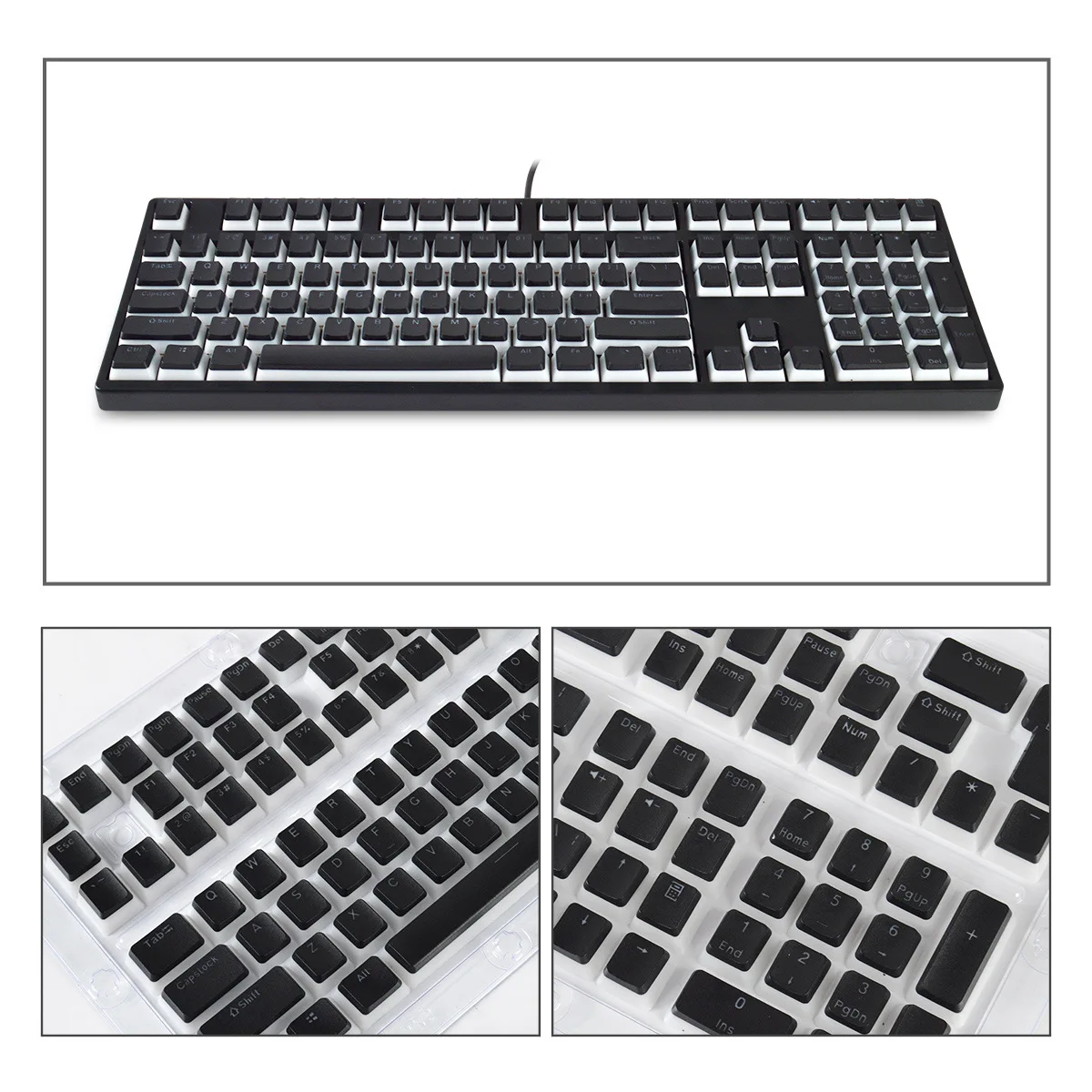 129 teclas geral pudim pbt keycaps injeção de duas cores oem translúcido keycap para 61/62/68/84/87/104/108/980k teclado mecânico