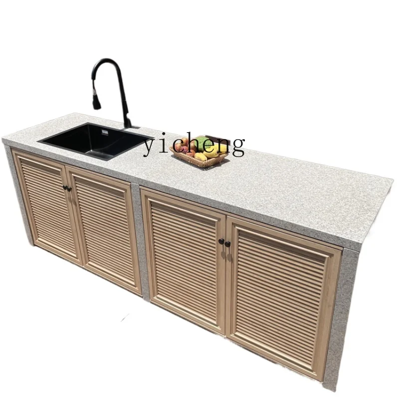 ZF Outdoor Courtyard Wash Basin Kitchen Operating Workbench Balcony Locker Washing Basin