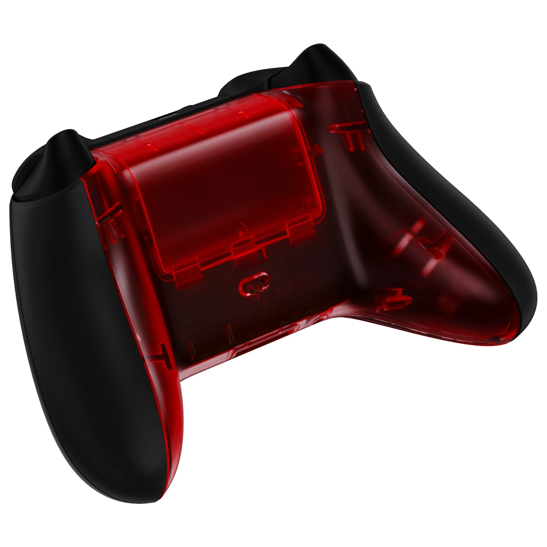 eXtremeRate Clear Custom Bottom Shell with Battery Cover for Xbox Series S/X Controller,Backplate Cover for Xbox Core Controller