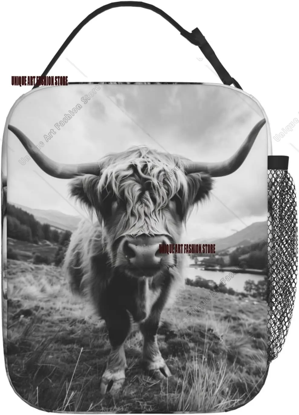 Koe geïsoleerde lunchbox voor dames heren Koe lunchtas voor werk Picknick Reizen Wandelen Strand of vissen Koe lunchbox