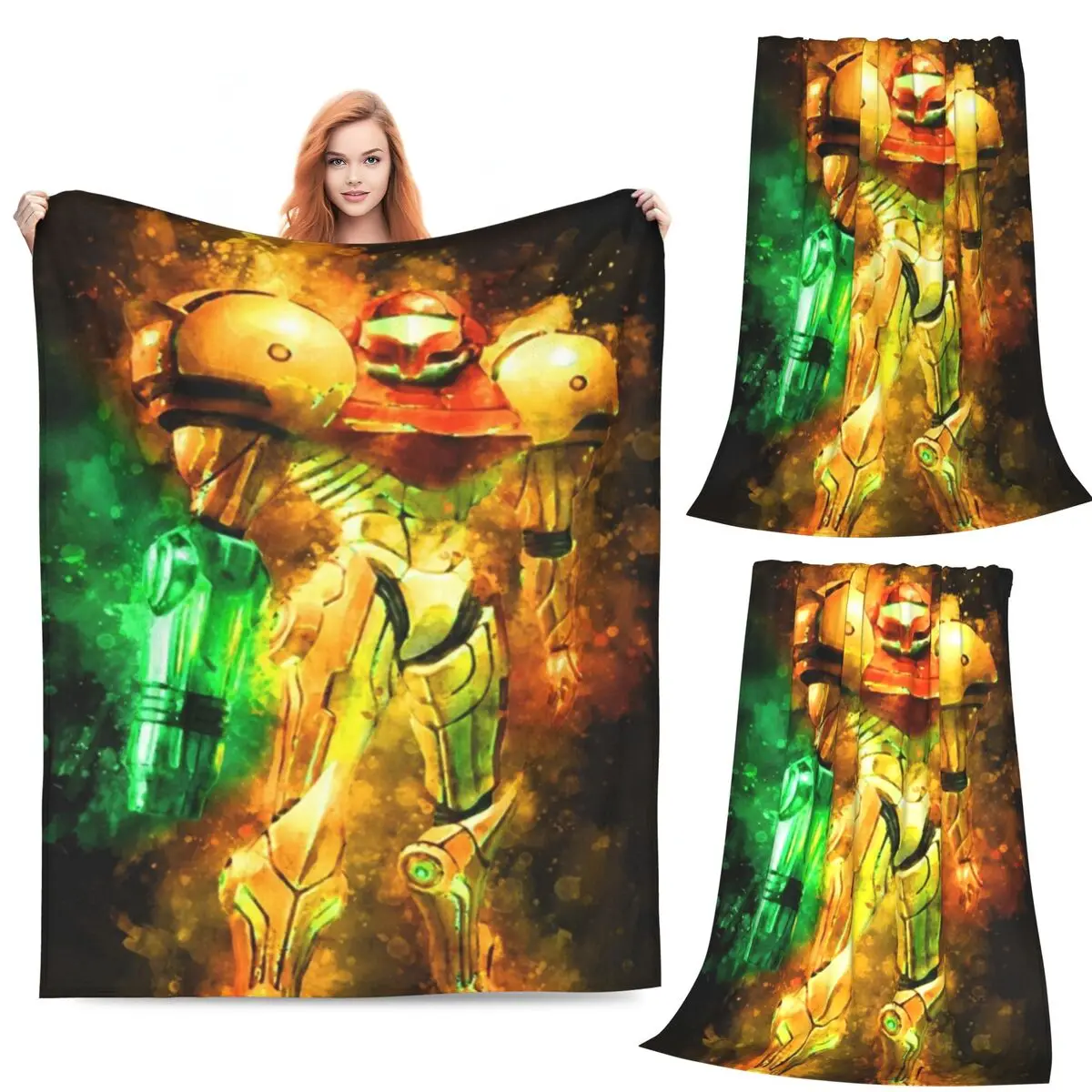 

Metroid Samus Aran Prime Hunter одеяла фланелевые диванные легкие пледы для дома спальня дорожные пледы покрывало одеяло