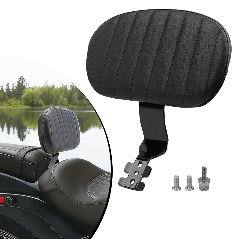 New Style Motorcycle Front Rider Backrest Pad Driver Backrest Fit For Harley Softail Slim Standard Street Bob 2018-later