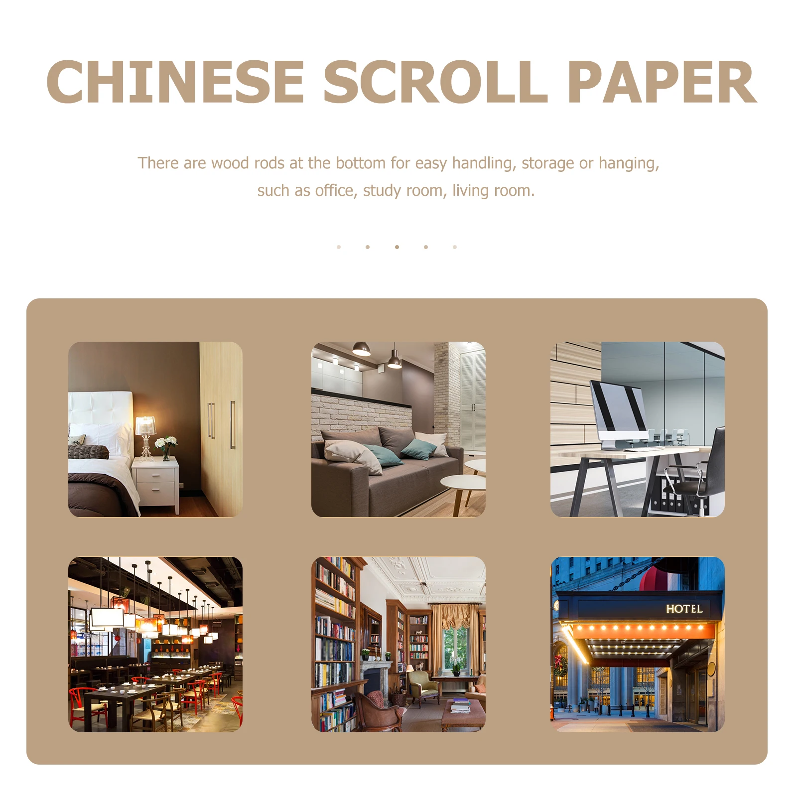 

2pcs Blank Chinese Scroll Paper For Calligraphy Painting Custom Rice Paper With Wood Rods Suitable Brush Writing Watercolor Art