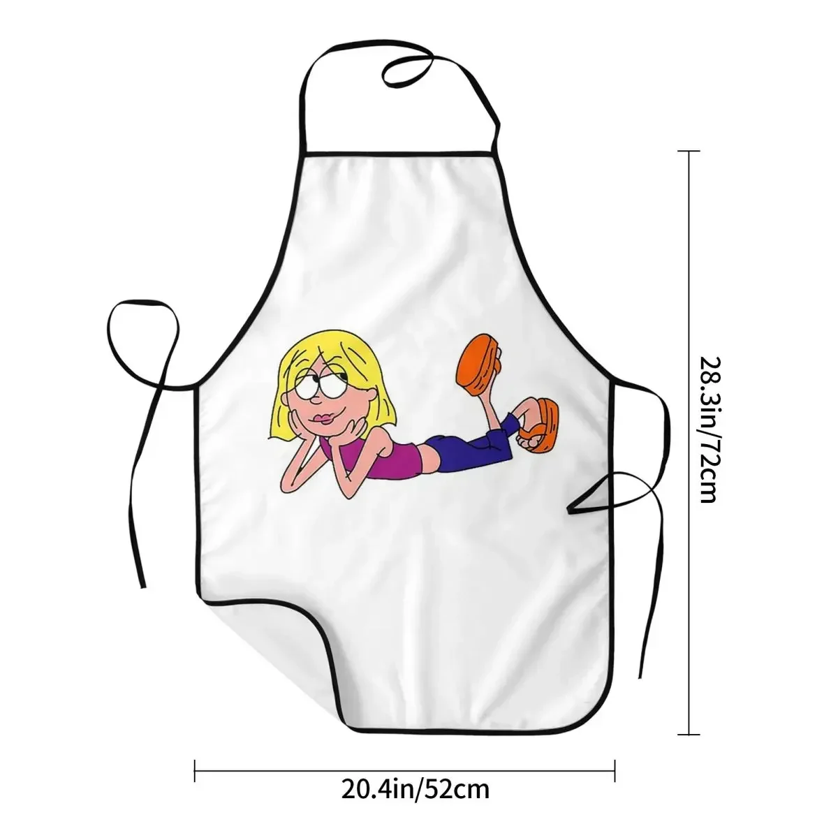 Lizzie Mcguire Cartoon Aprons Chef Cooking Baking Tablier Sleeveless Bib Kitchen Cleaning Pinafore for Women Men Painting